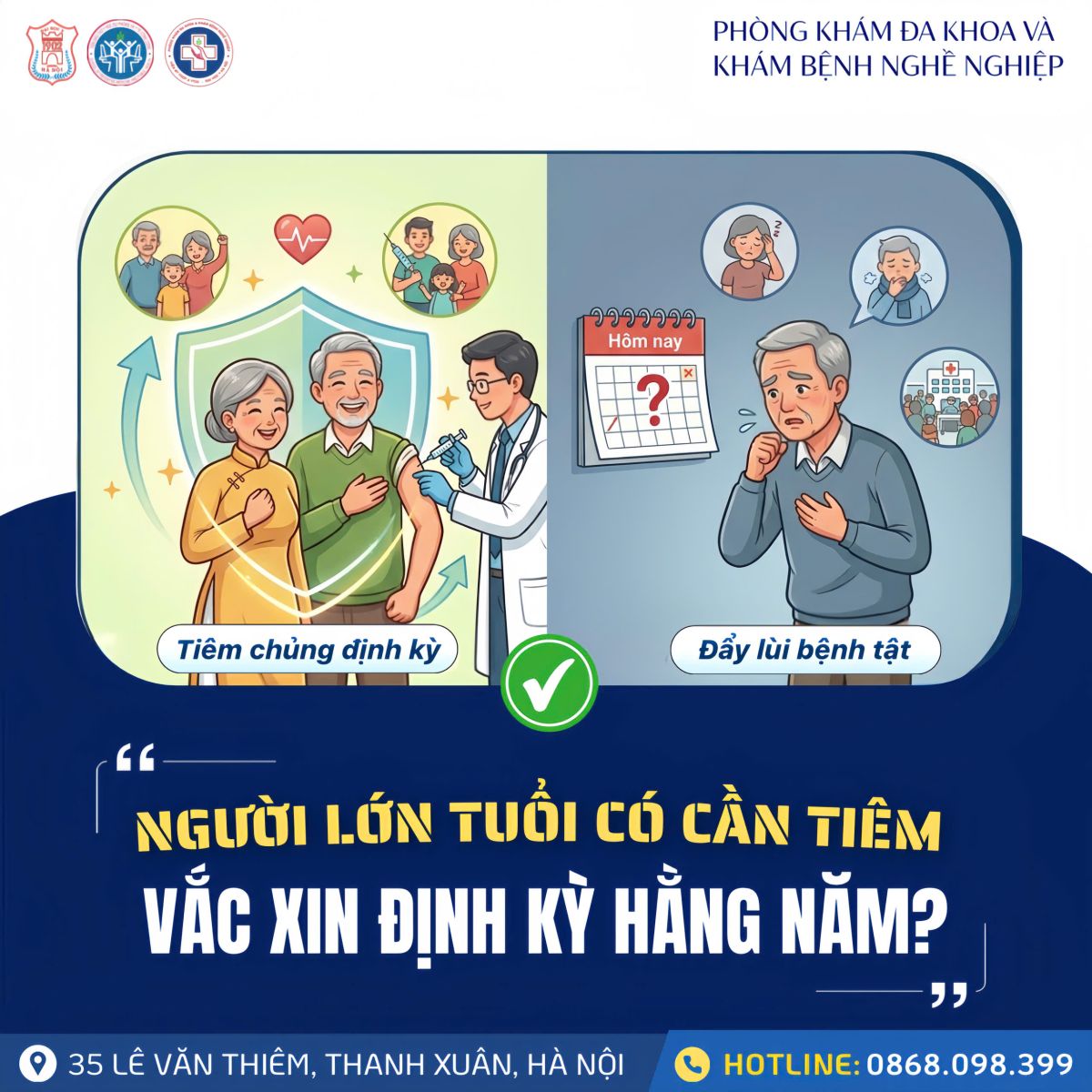 NGƯỜI LỚN TUỔI CÓ CẦN TIÊM VẮC XIN ĐỊNH KỲ HẰNG NĂM?