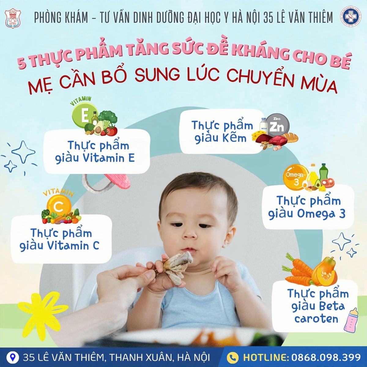 Mùa giao mùa – Bé dễ ốm vặt, mẹ phải làm sao?