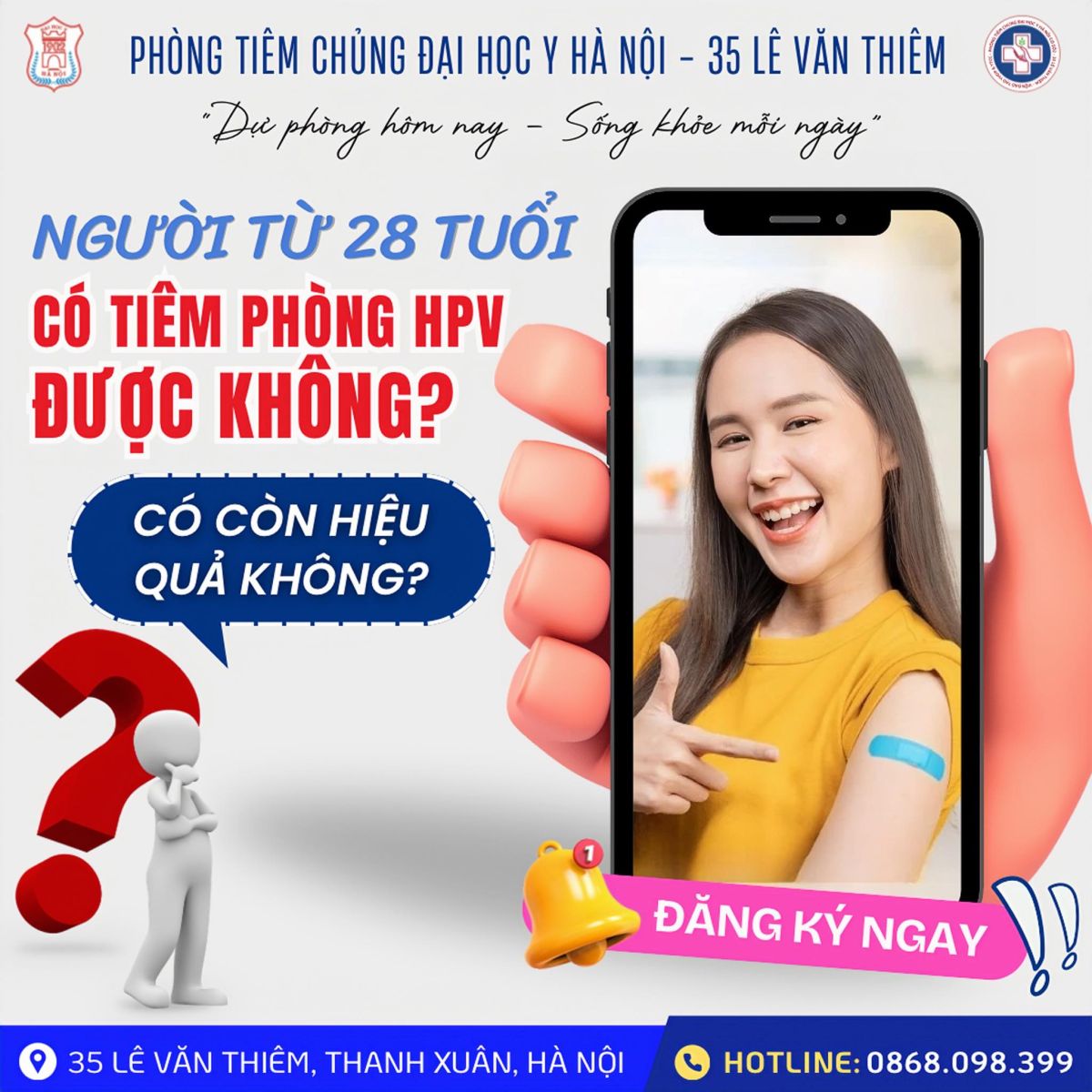 28 TUỔI CÓ T.I.Ê.M HPV ĐƯỢC KHÔNG?