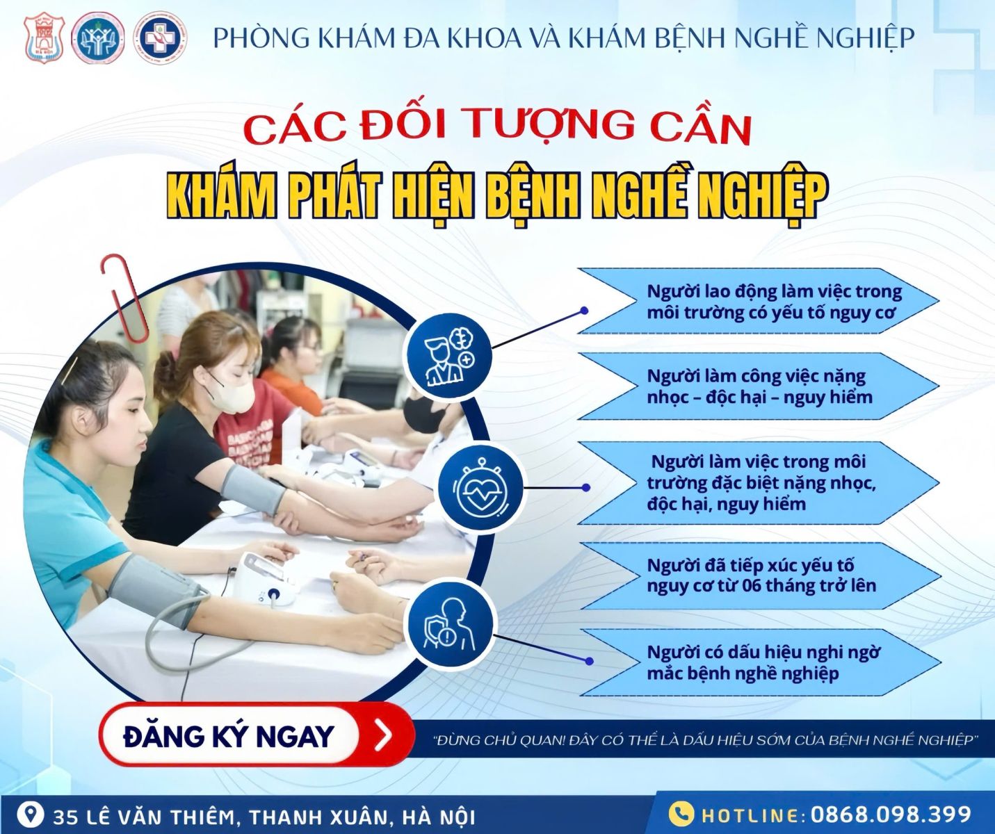 CÁC ĐỐI TƯỢNG CẦN KHÁM PHÁT HIỆN BỆNH NGHỀ NGHIỆP