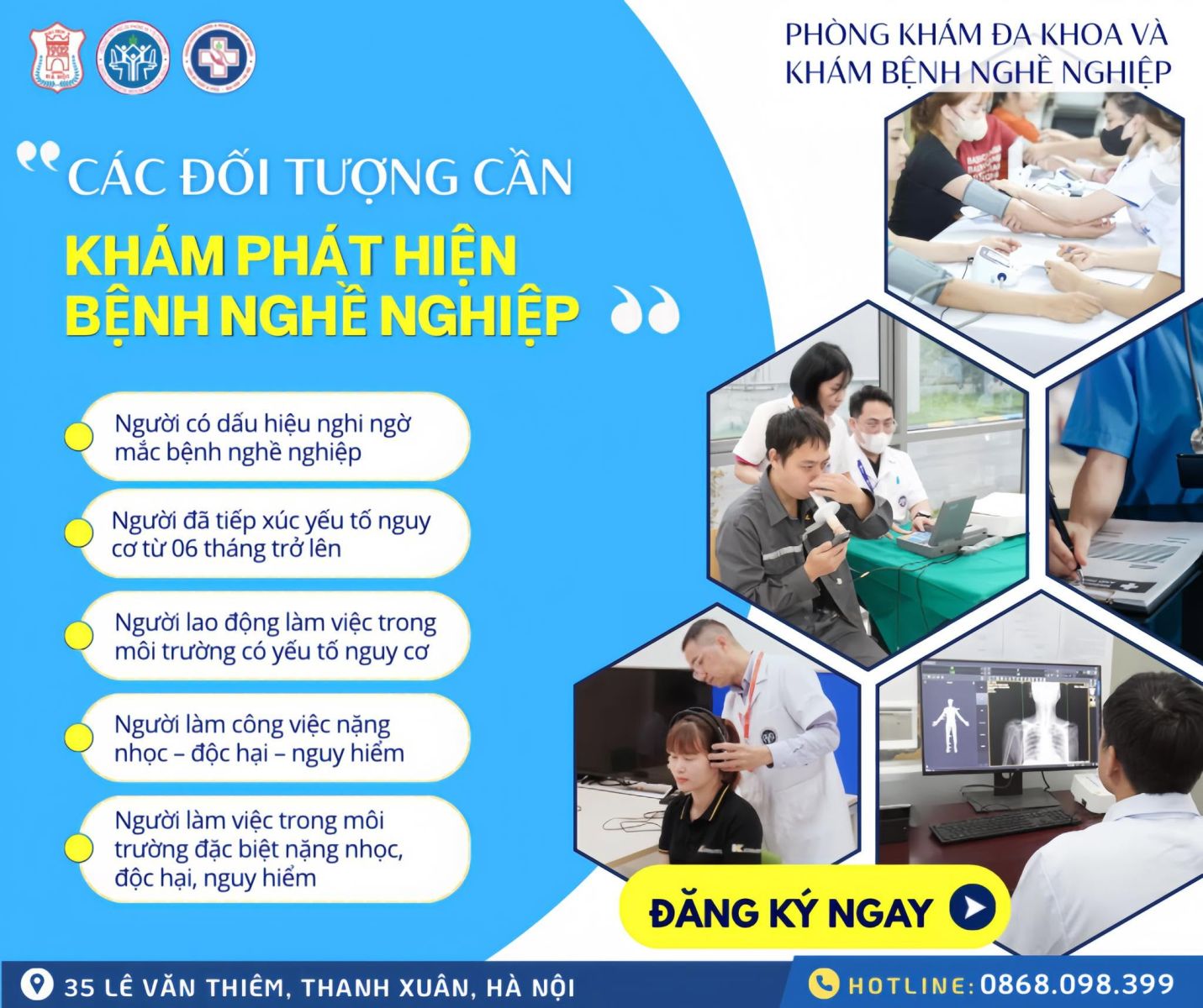CÁC ĐỐI TƯỢNG CẦN KHÁM PHÁT HIỆN BỆNH NGHỀ NGHIỆP – BẠN CÓ ĐANG THUỘC NHÓM NGUY CƠ?