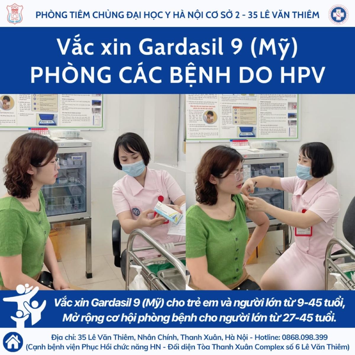 VẮC XIN GARDASIL 9 (MỸ) PHÒNG HPV ĐÃ CÓ TẠI VIỆT NAM TỪ NĂM 2022, NAY ĐƯỢC BỘ Y TẾ MỞ RỘNG ĐỘ TUỔI TIÊM CHO NGƯỜI LỚN ĐẾN 45 TUỔI!