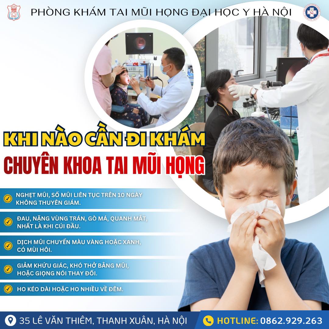 KHI NÀO CẦN ĐI KHÁM CHUYÊN KHOA TAI MŨI HỌNG?
