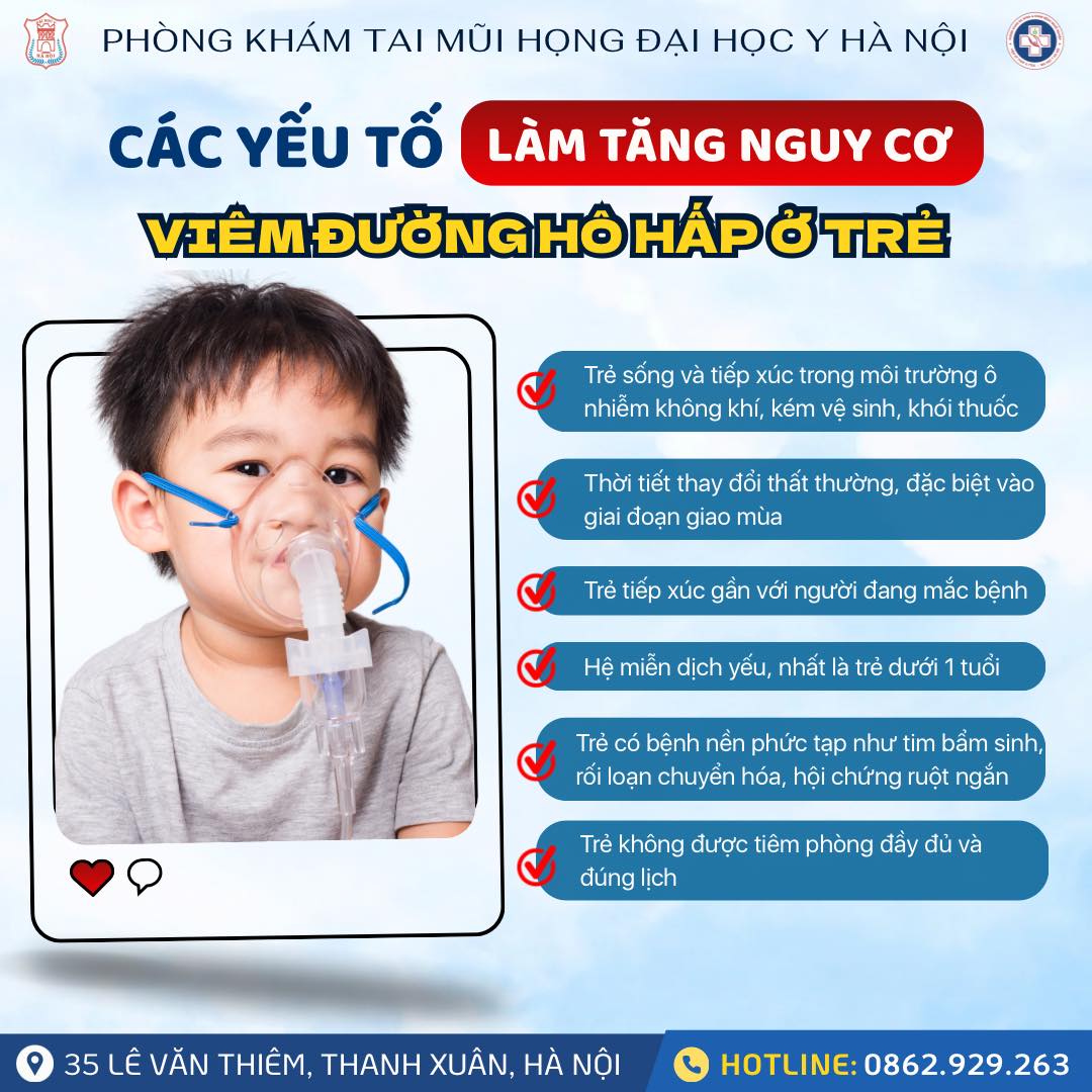 CÁC YẾU TỐ LÀM TĂNG NGUY CƠ VIÊM ĐƯỜNG HÔ HẤP Ở TRẺ – CHA MẸ TUYỆT ĐỐI KHÔNG CHỦ QUAN