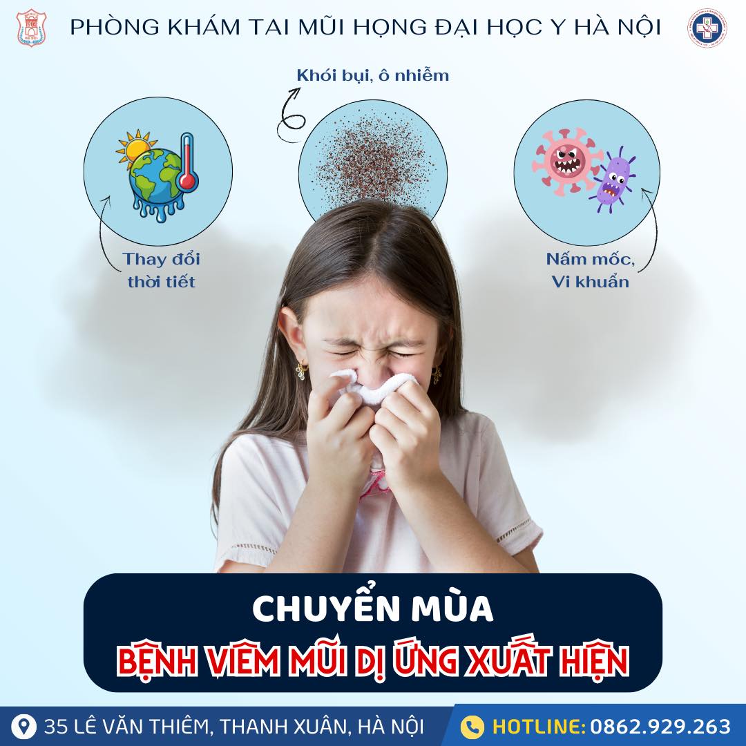 CHUYỂN MÙA BỆNH VIÊM MŨI DỊ ỨNG XUẤT HIỆN