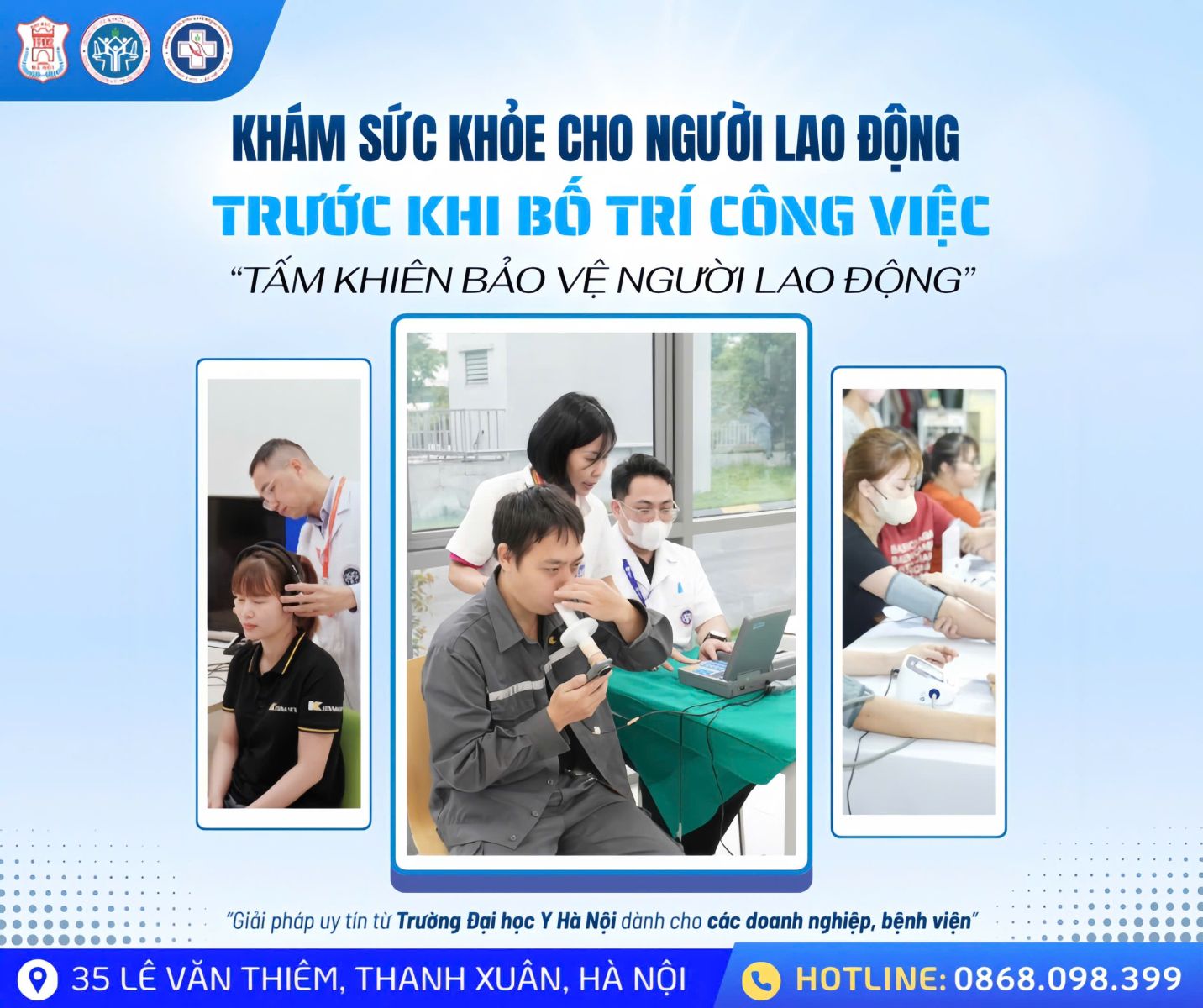 KHÁM SỨC KHỎE CHO NGƯỜI LAO ĐỘNG TRƯỚC KHI BỐ TRÍ CÔNG VIỆC (THEO QUY ĐỊNH)