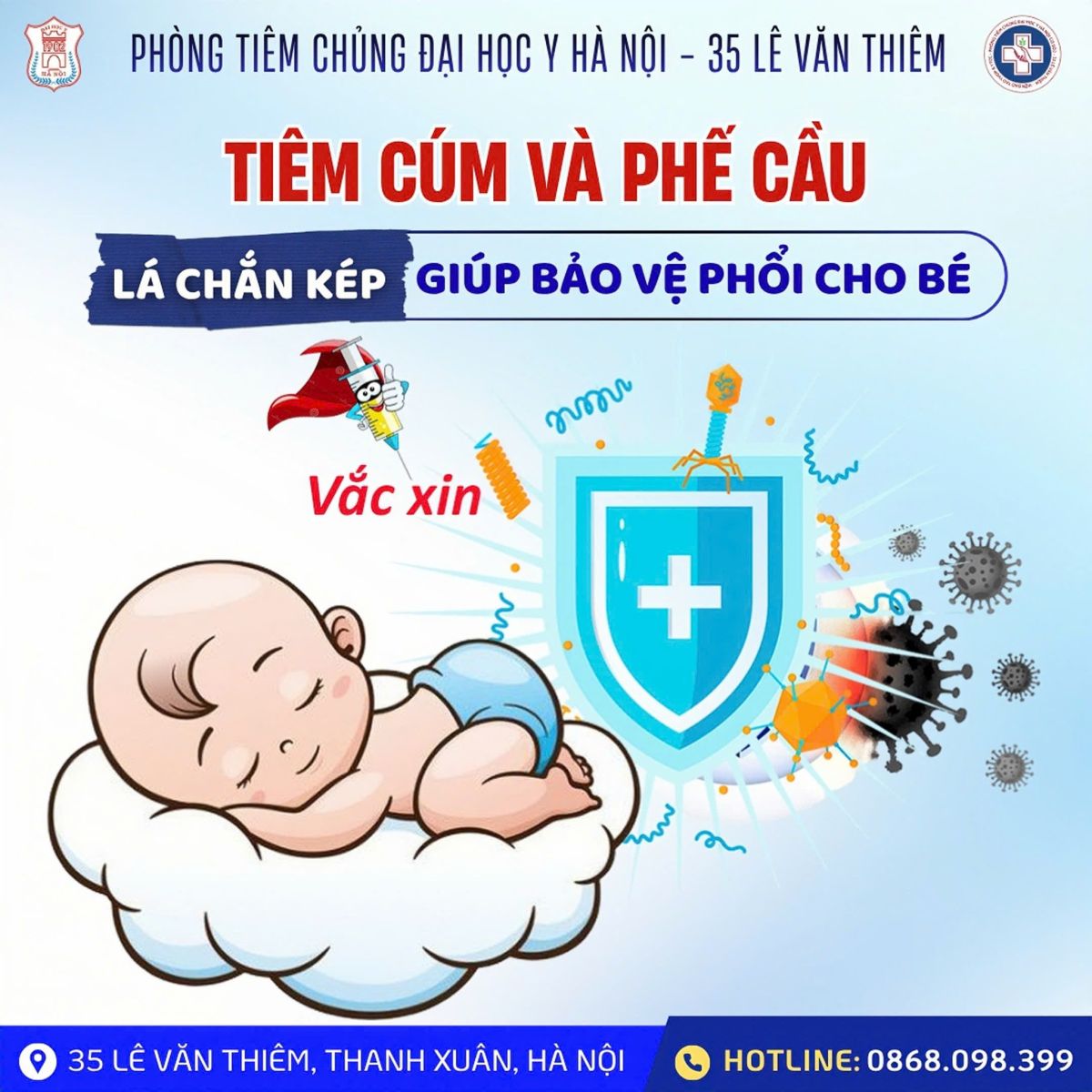 MÙA LẠNH ĐẾN - ĐỪNG QUÊN TIÊM PHÒNG CÚM VÀ PHẾ CẦU