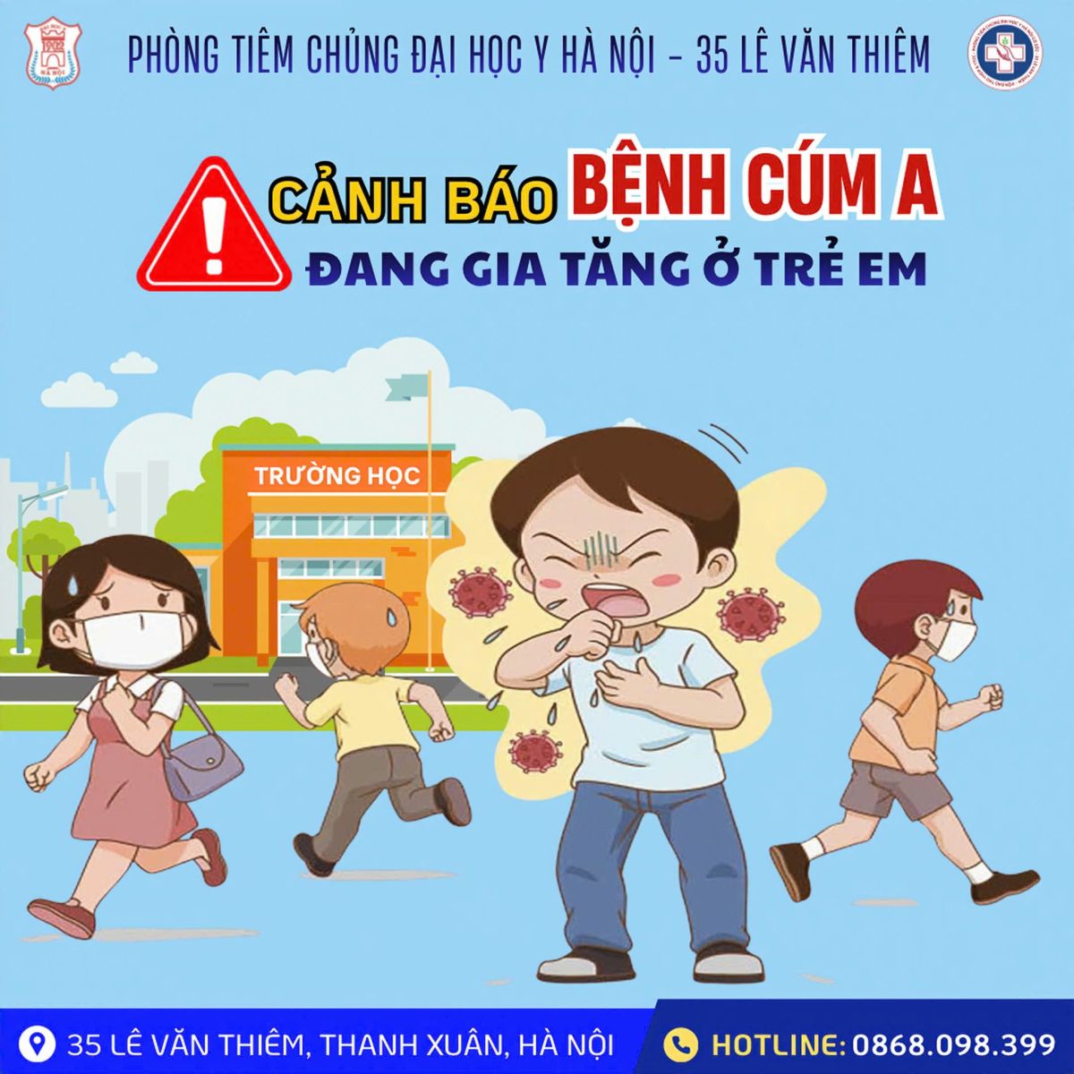 CÚM MÙA ĐANG TĂNG MẠNH – ĐỪNG CHỦ QUAN!