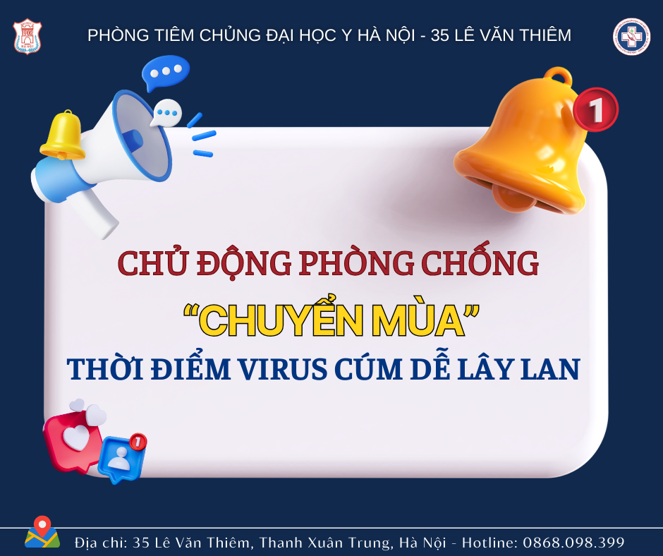 CHUYỂN MÙA – THỜI ĐIỂM VIRUS CÚM DỄ LÂY LAN