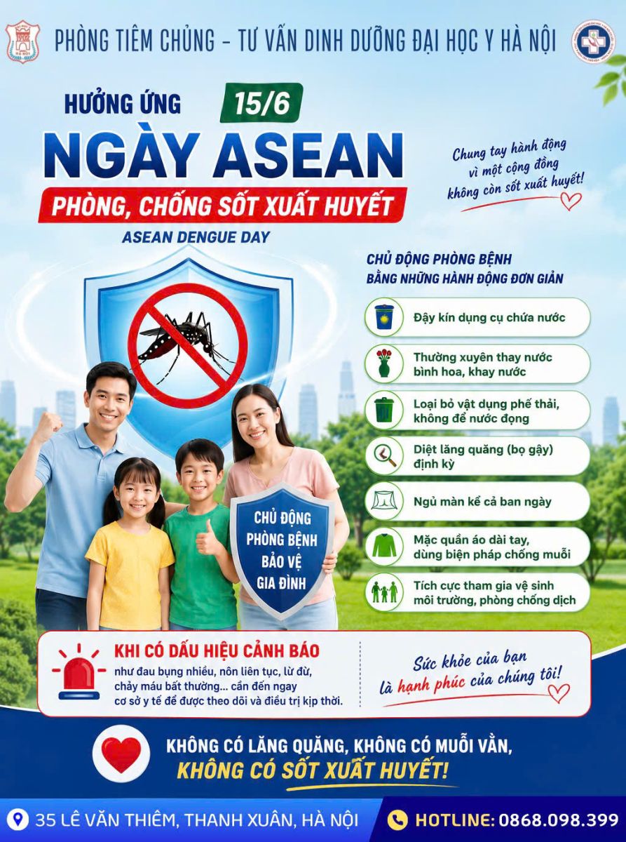 HƯỞNG ỨNG NGÀY ASEAN PHÒNG, CHỐNG SỐT XUẤT HUYẾT 15/6/2026!