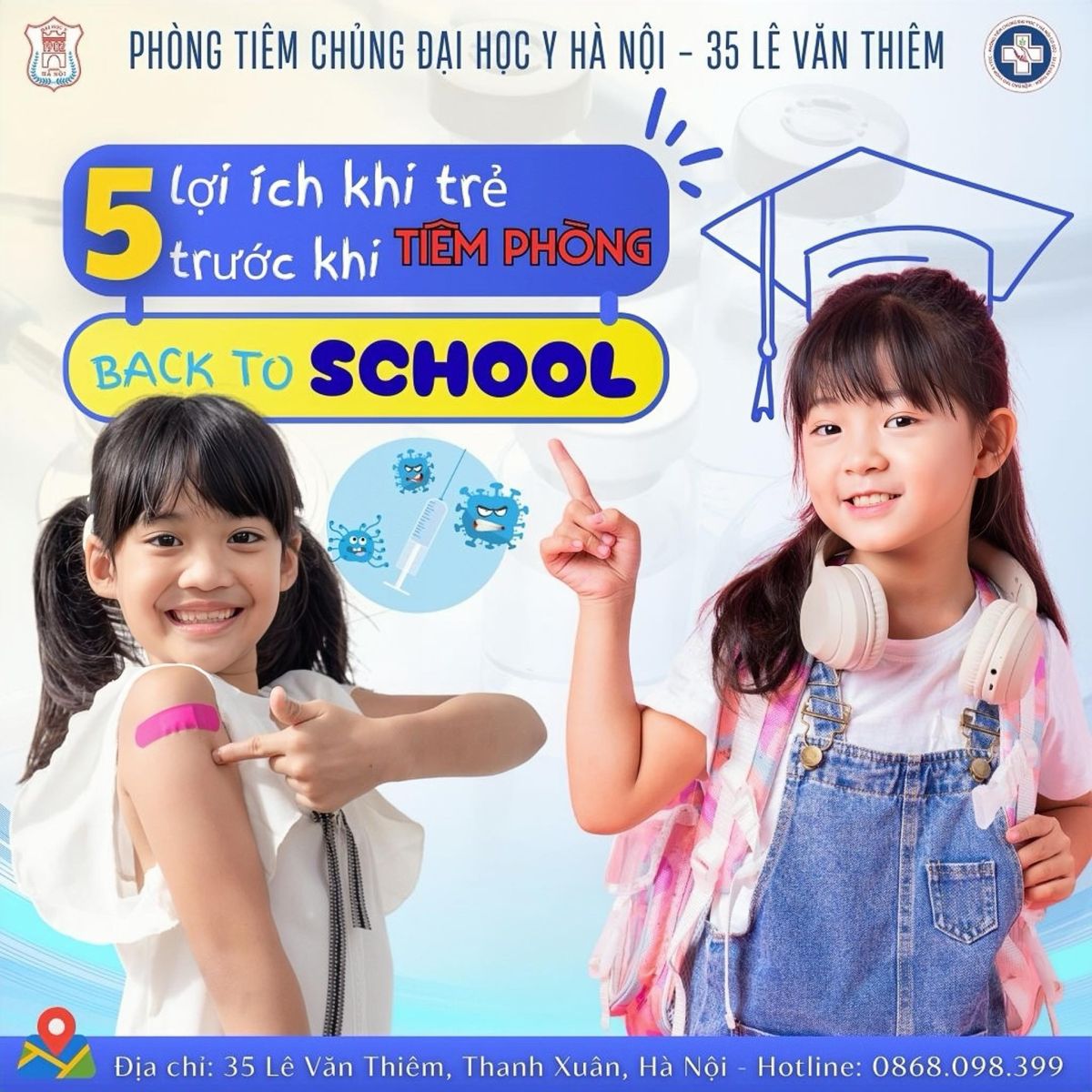 5 LỢI ÍCH KHI TRẺ TIÊM PHÒNG TRƯỚC KHI NHẬP HỌC