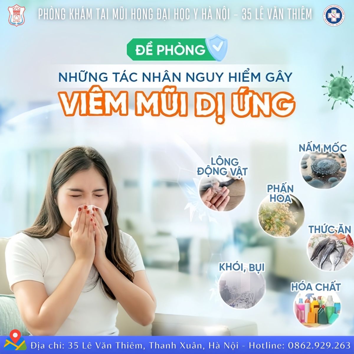 VIÊM MŨI DỊ ỨNG – ĐỪNG NHẦM VỚI CẢM CÚM THÔNG THƯỜNG!